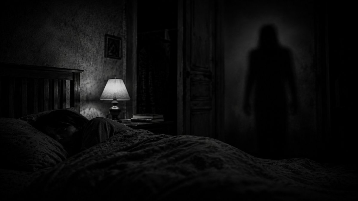 Aquella sombra junto a mi cama que despierta con mis ojos abiertos